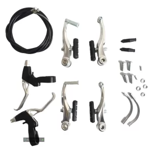 kit frenos v break en aluminio para bicicleta mtb.