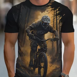 CAMISETA 3D DE BICICLETA DE MONTAÑA PARA HOMBRE